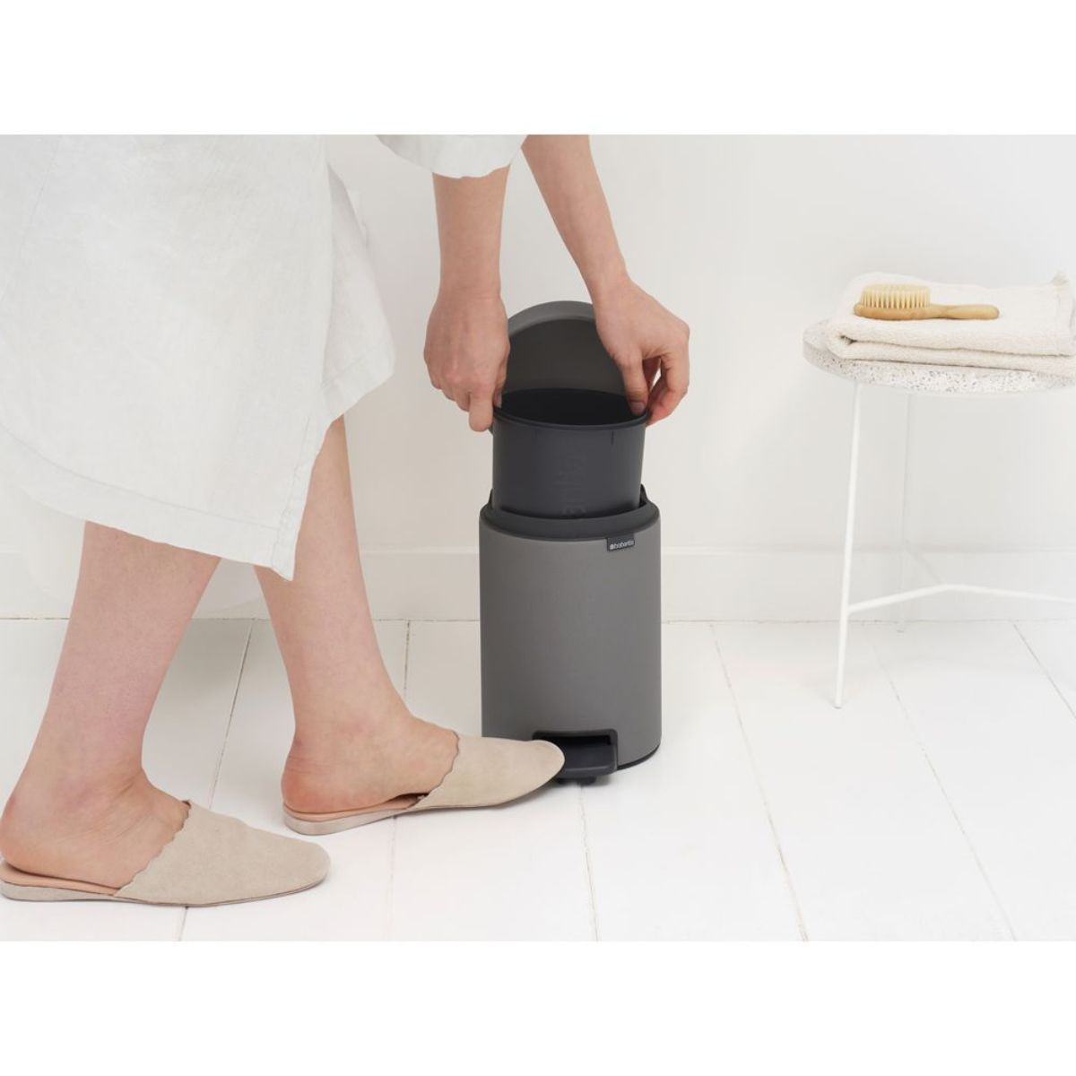 Pedal Bin NewIcon 3 Litre - Mineral Concrete Grey