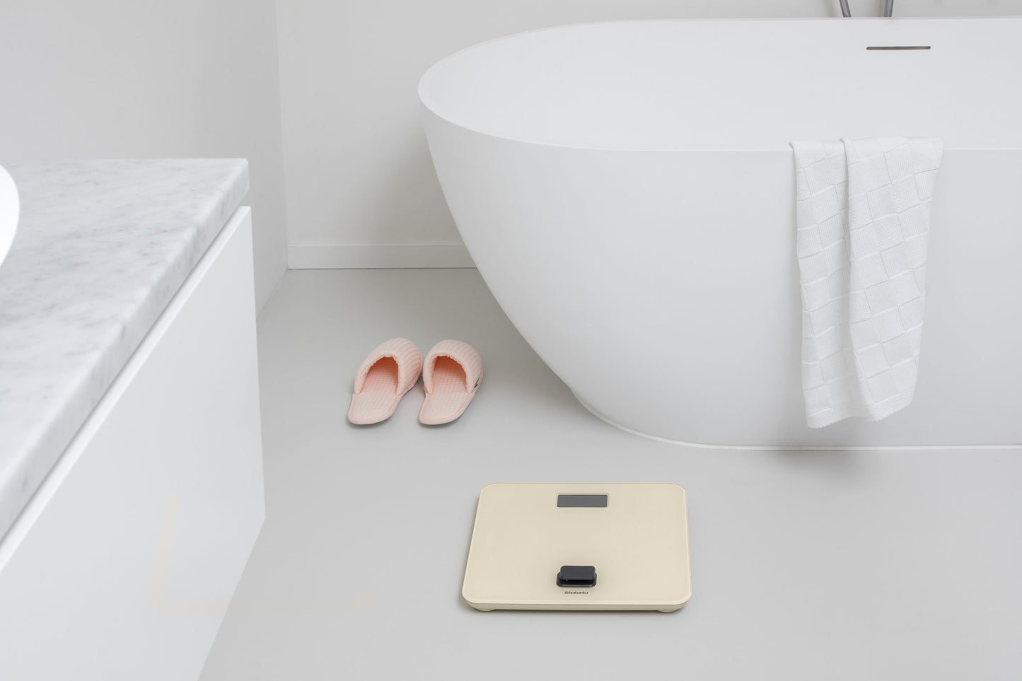 Battery Free Bathroom Scale - Beige