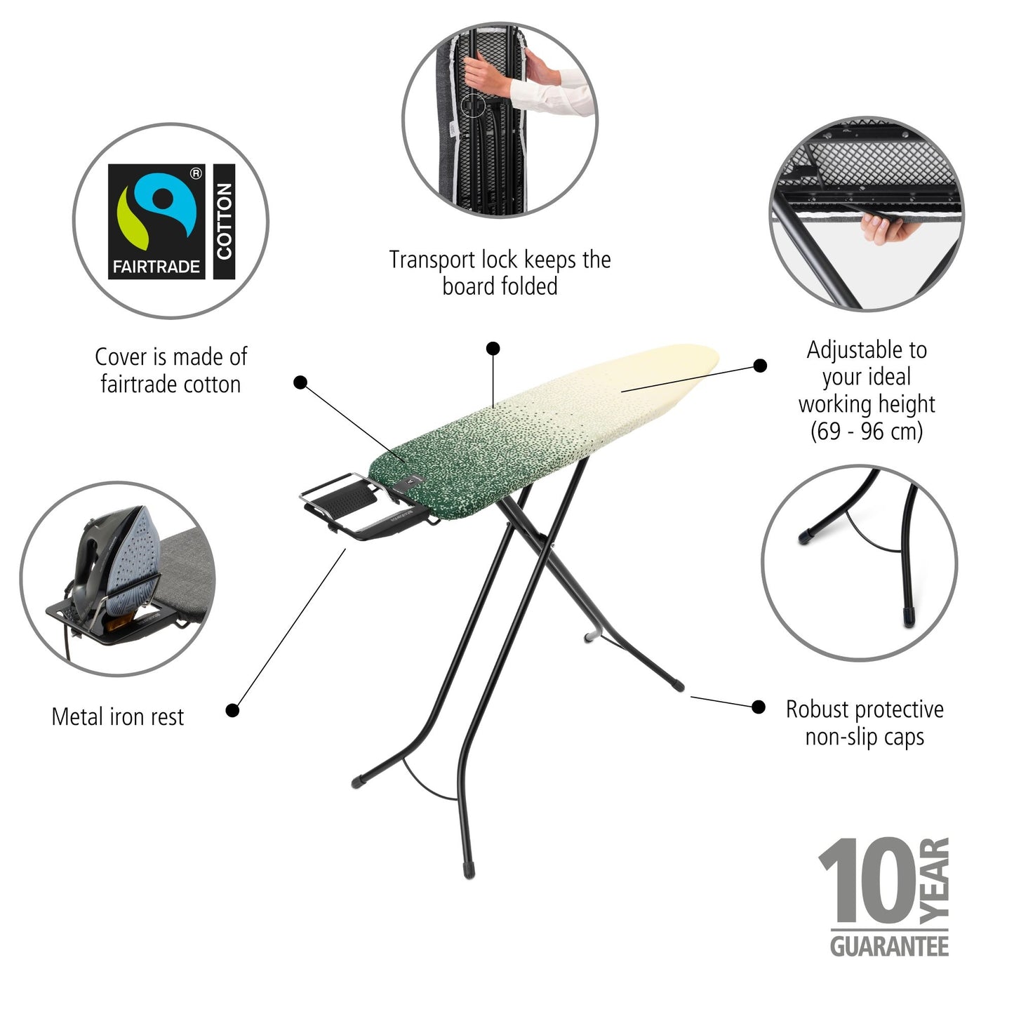 Ironing Board 110x30cm (A) Steam Iron Rest - New Dawn