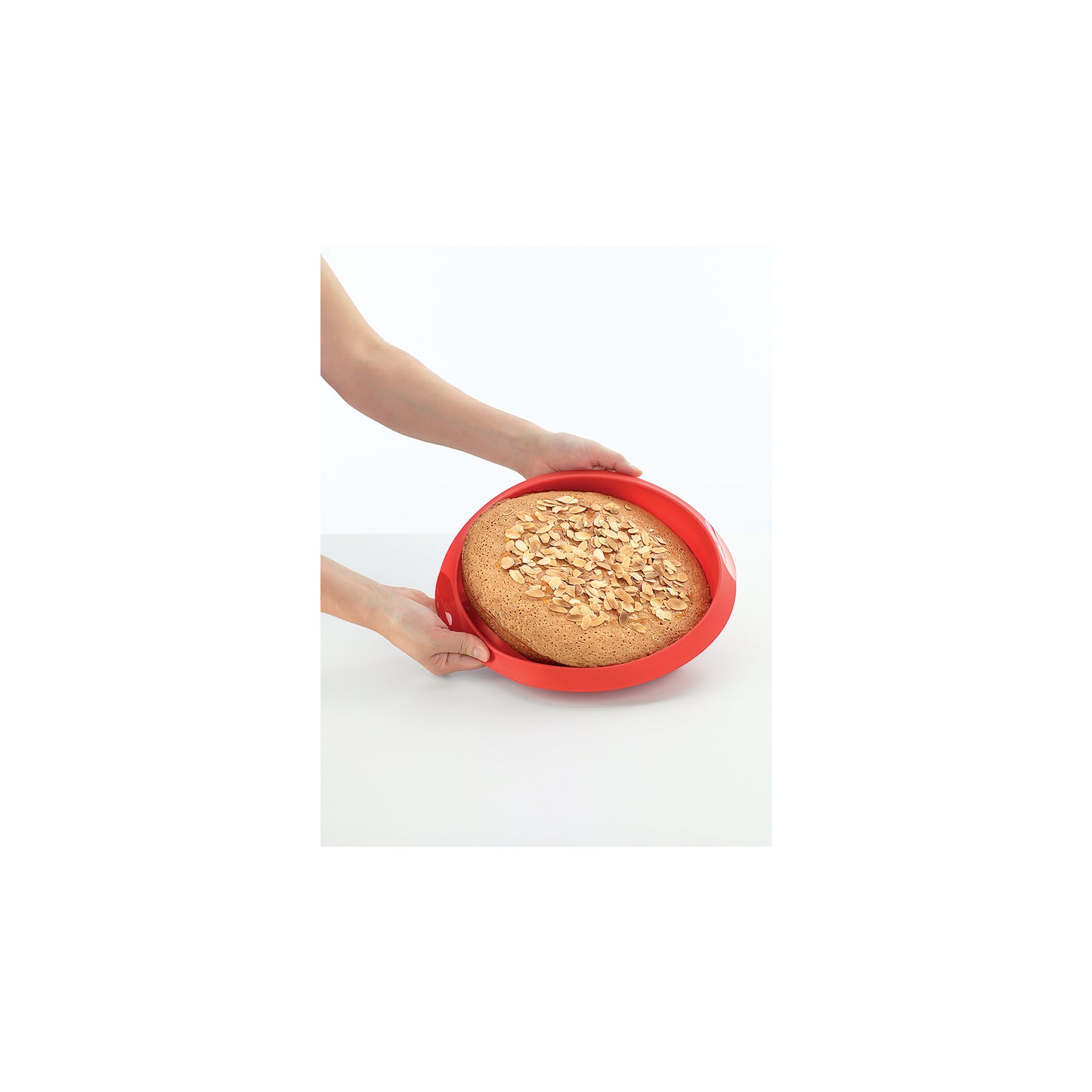 Silicone Round Cake Mould, 24 cm - Red