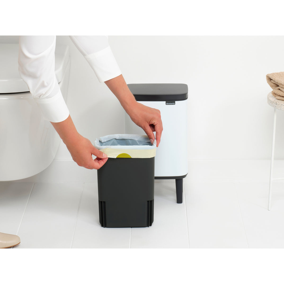Bo Waste Bin Hi 4 litre - White