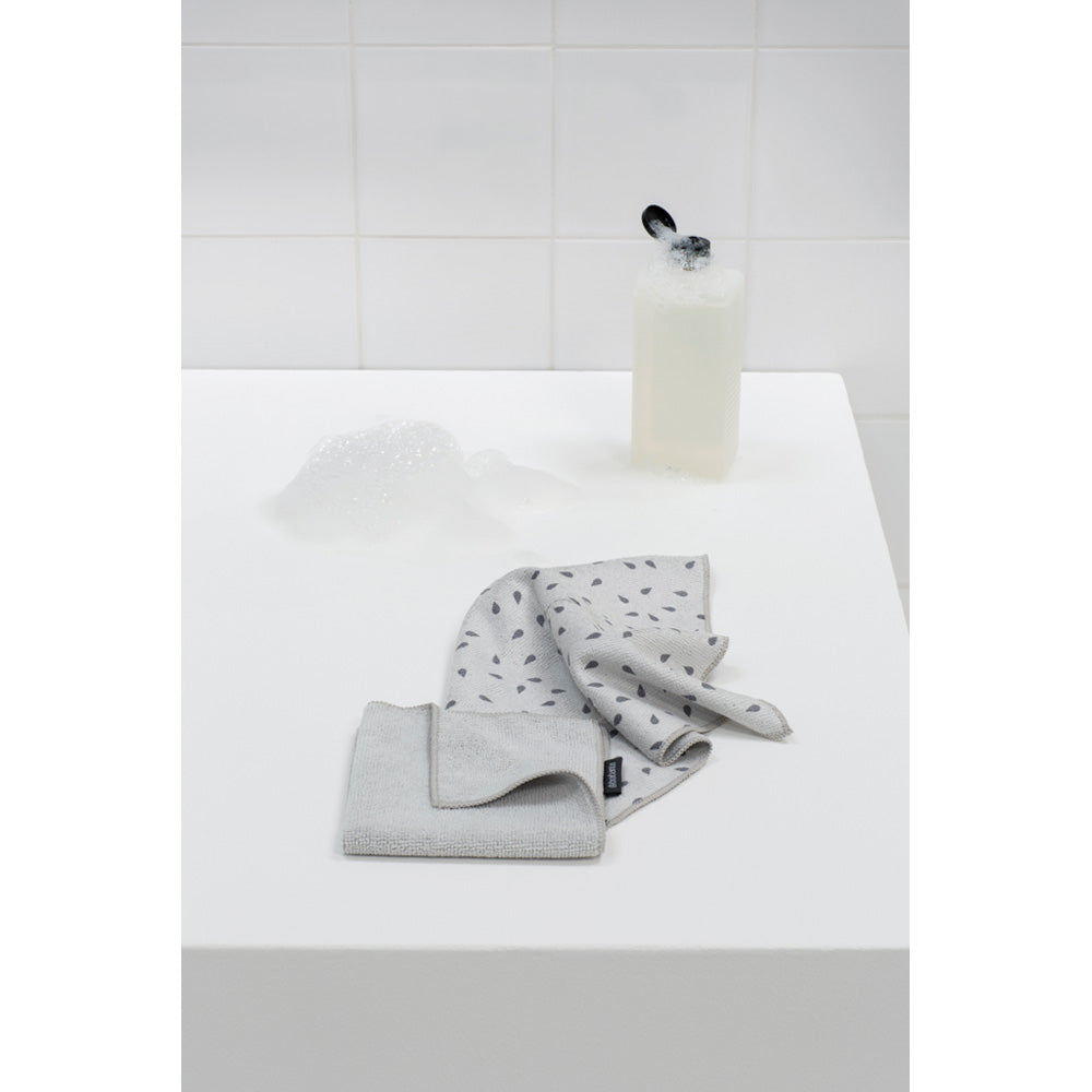 Microfiber Dish Cloths, Set 2 - Light Grey