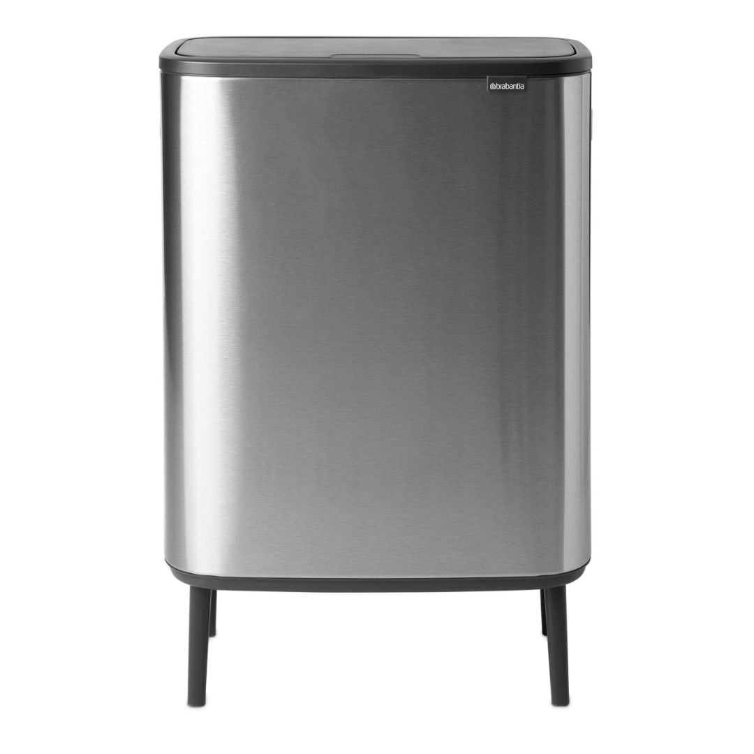 Bo Touch Bin Hi 2 x 30 litre - Matt Steel Fingerprint Proof