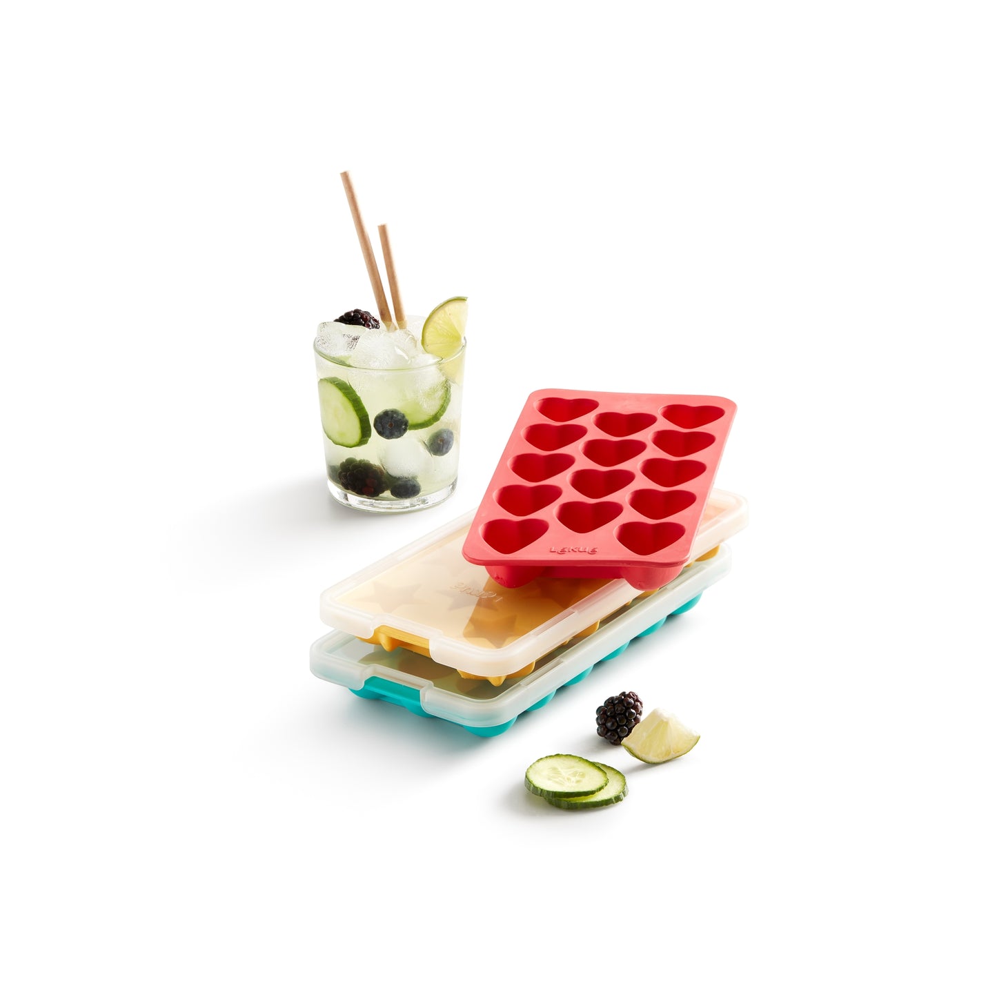 Dolphin Ice Cube Tray with Lid - Turquoise