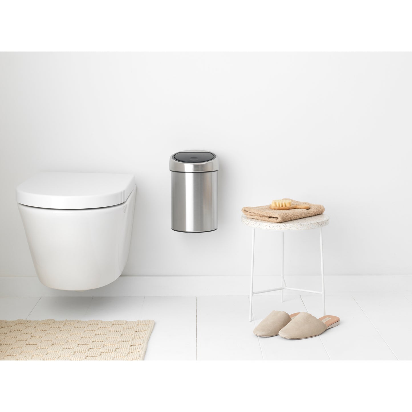 Touch Bin 3 Litre - Matt Steel.