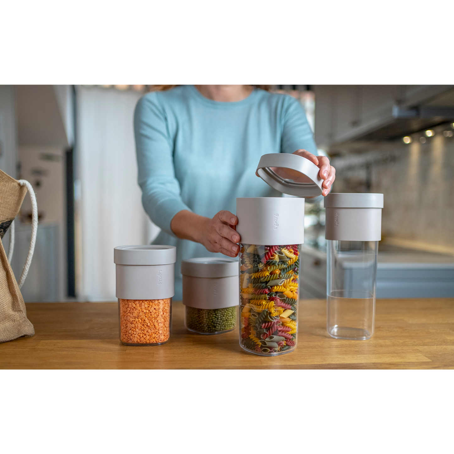 3pc Flip Storage Containers - Green
