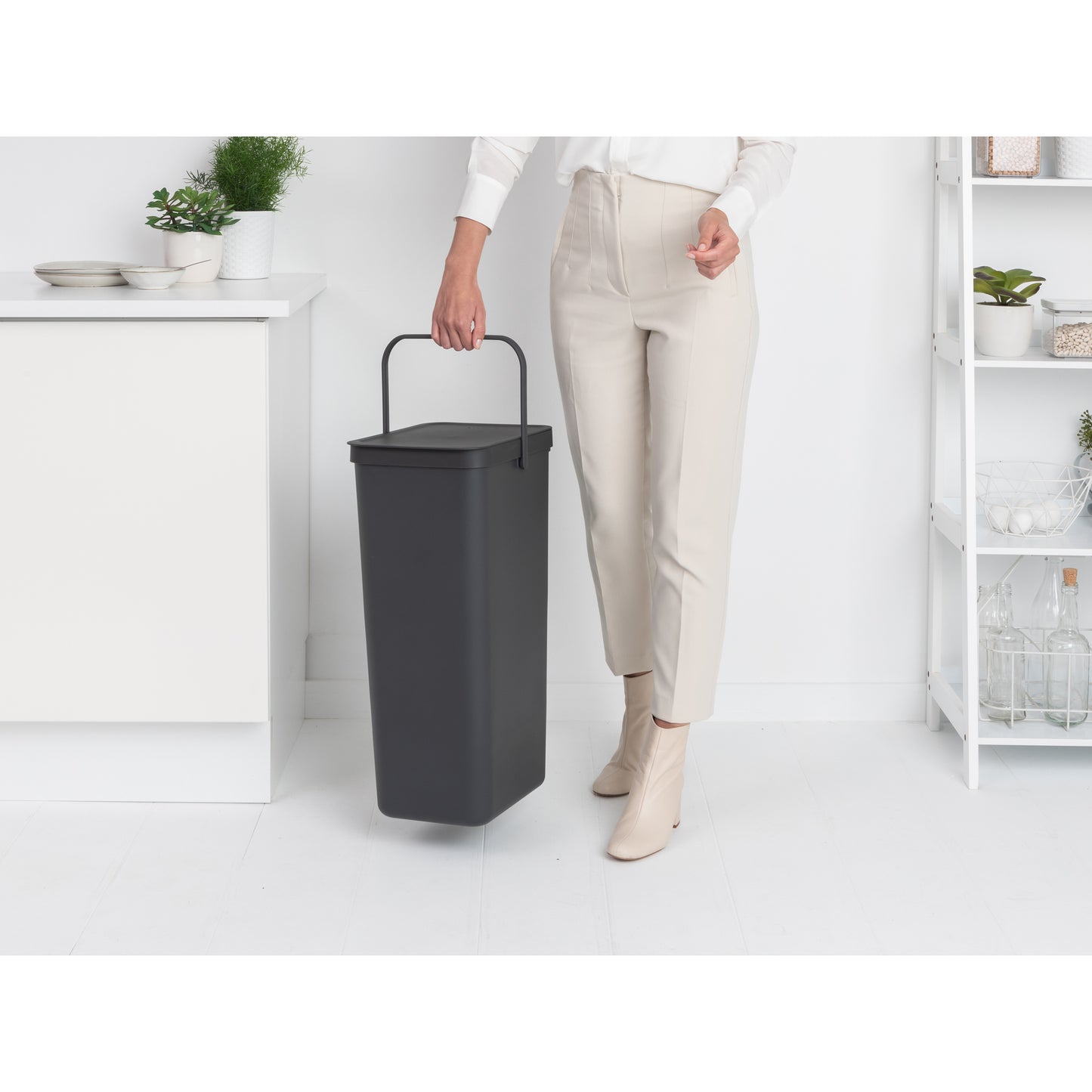 Sort & Go Waste Bin 40 litre - Grey