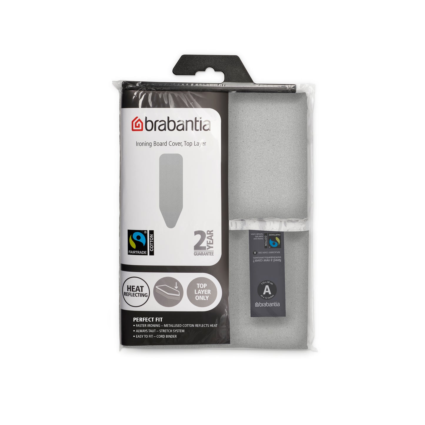 Ironing Board Cover (A) 110x30cm, Top Layer - Metalised