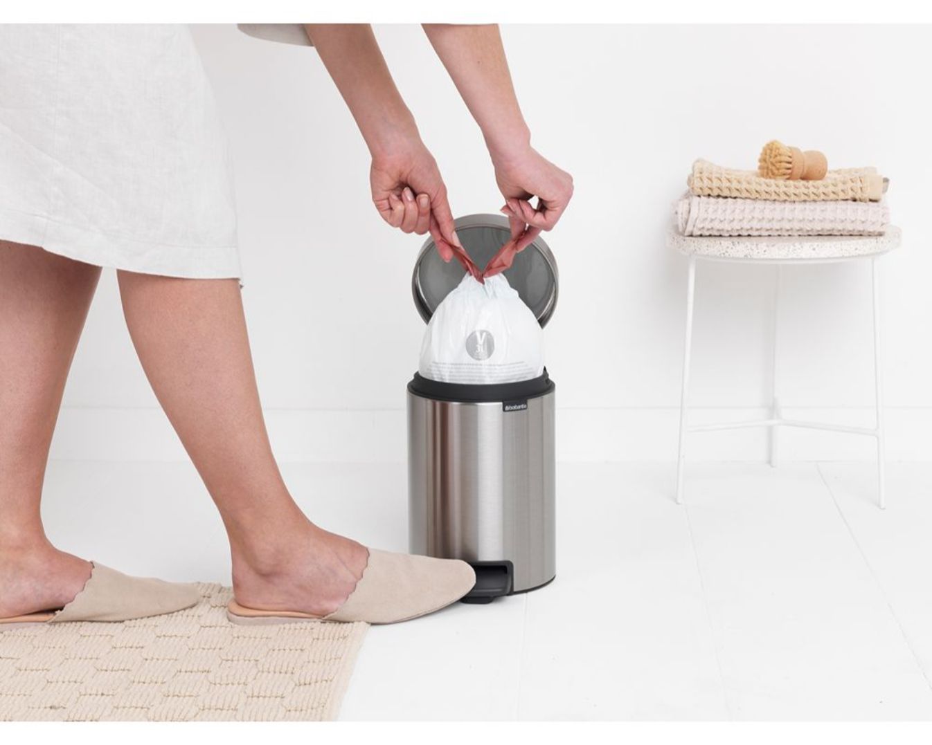 Pedal Bin NewIcon 3 Litre - Fingerprint Proof Matt Steel