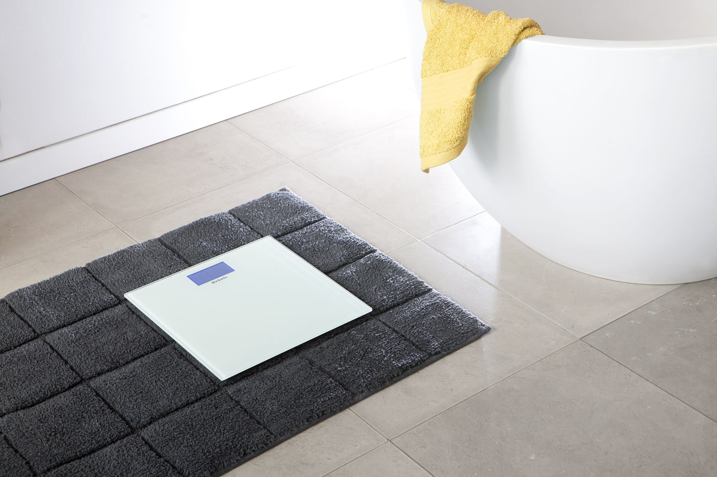 Digital Bathroom Scales, Battery Powered - White