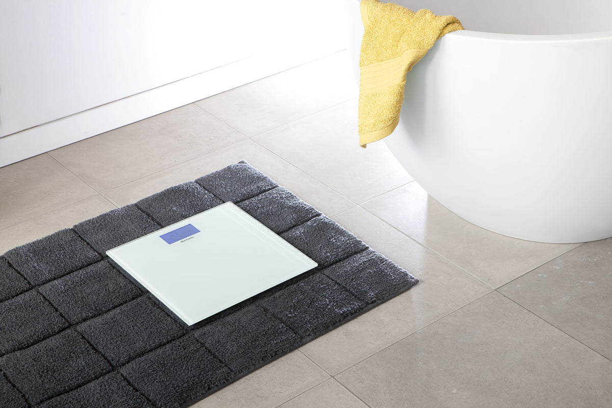 Digital Bathroom Scales, Battery Powered - White