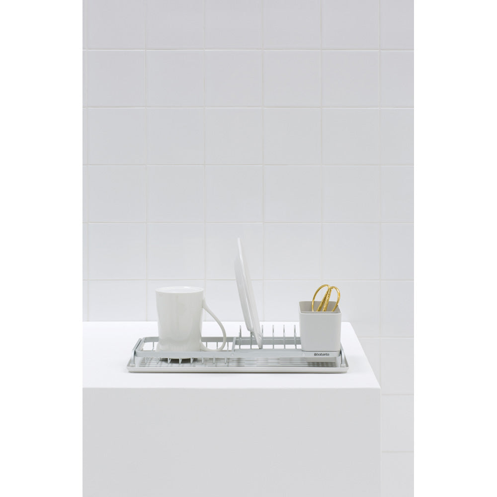 Compact Dish Drying Rack - Light Grey