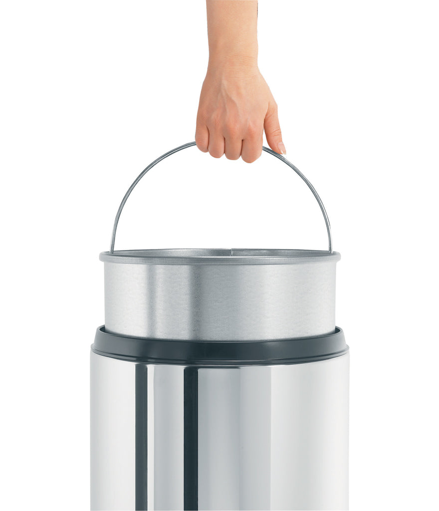 Flame Guard Waste Paper Bin 30 litre - Brilliant Steel