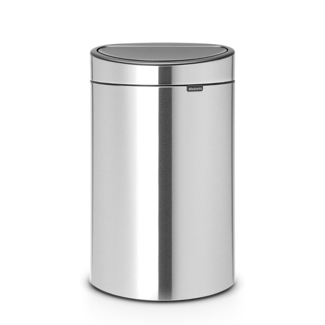 Touch Bin New Recycle 10 + 23 litre - Matt Steel Fingerprint Proof