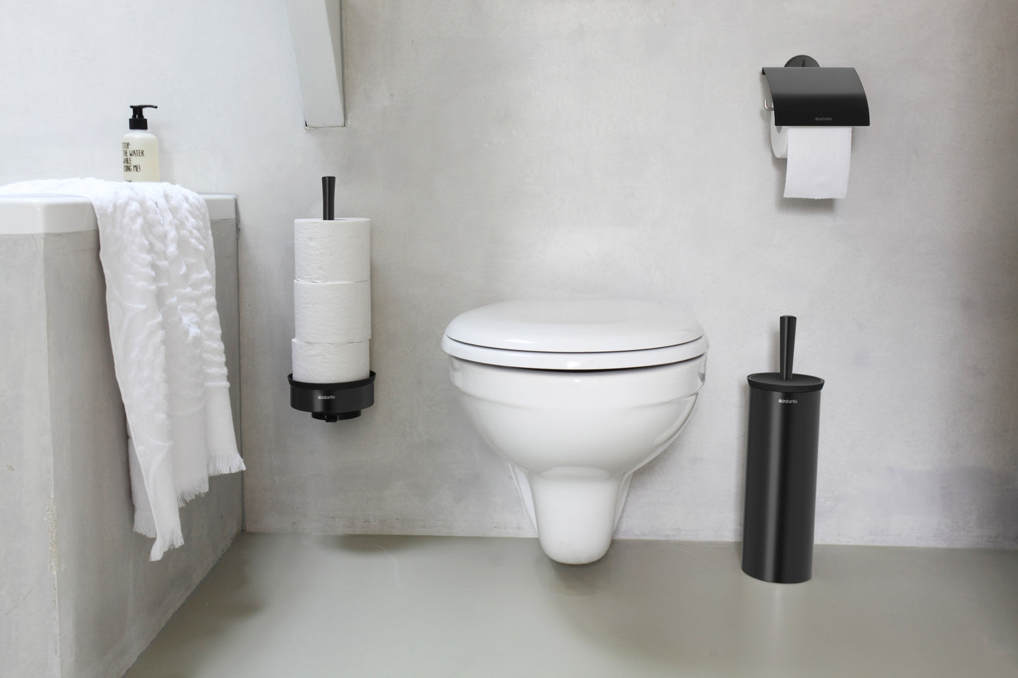 Toilet Roll Holder (Profile) - Black