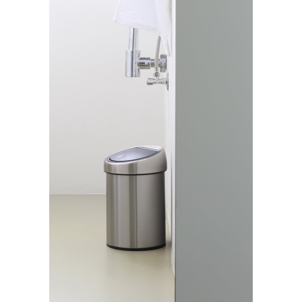 Touch Bin 3 litre - Matt Steel Fingerprint Proof