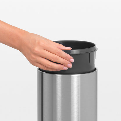 Touch Bin 3 litre - Matt Steel Fingerprint Proof