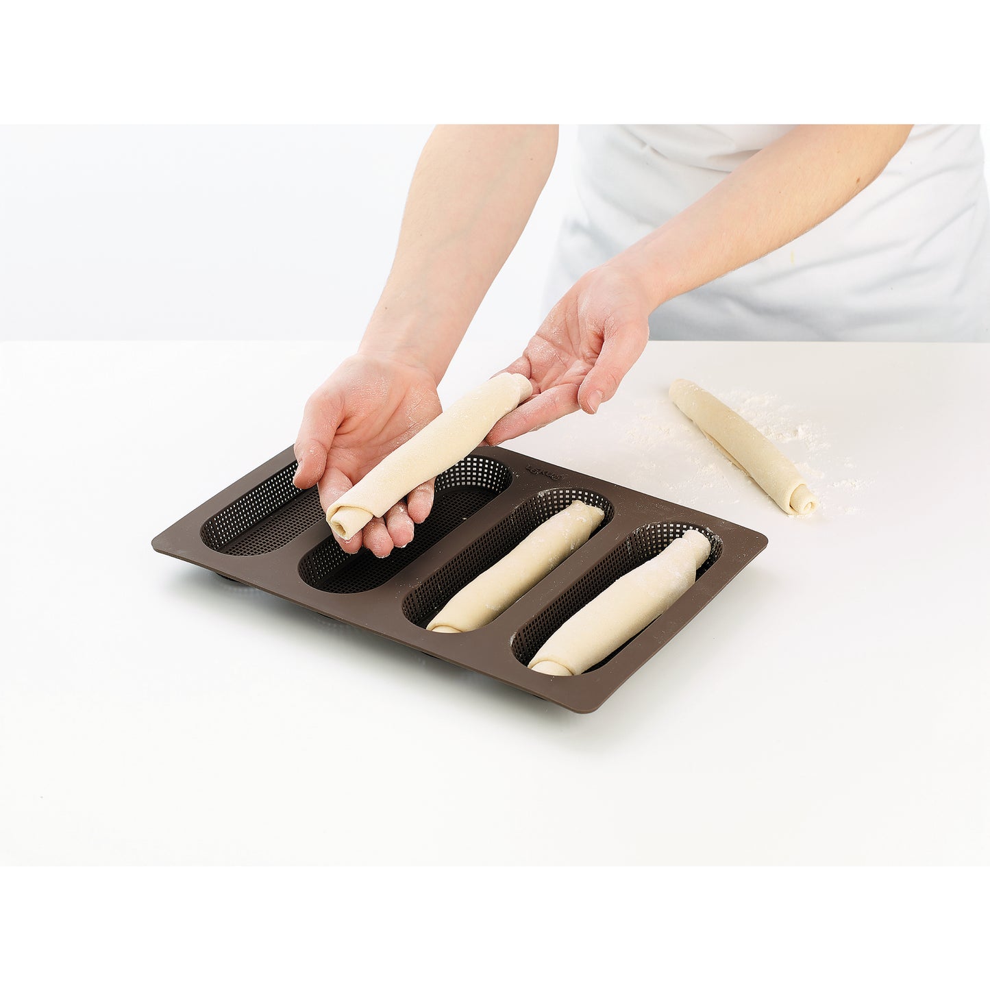 Silicone Mini Baguette Mould - Brown