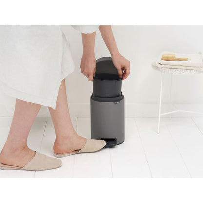 Pedal Bin NewIcon 3 Litre - Mineral Concrete Grey