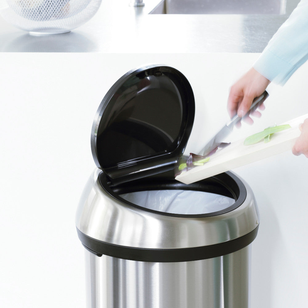 Touch Bin 60 Litre - Matt Steel