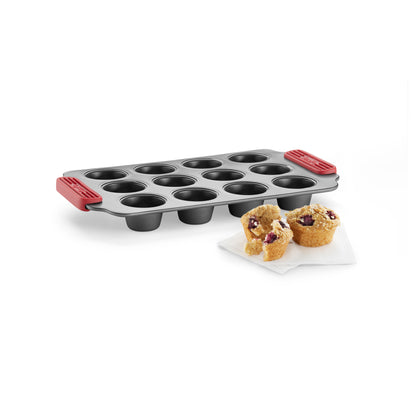Non-Stick Mini Muffins Mould, 12 Hole - Grey