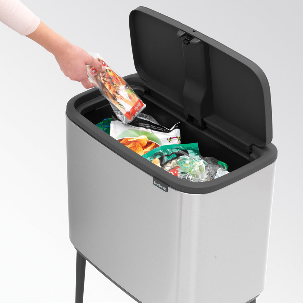 Bo Touch Bin 36 Litre - Fingerprint Proof Matt Steel