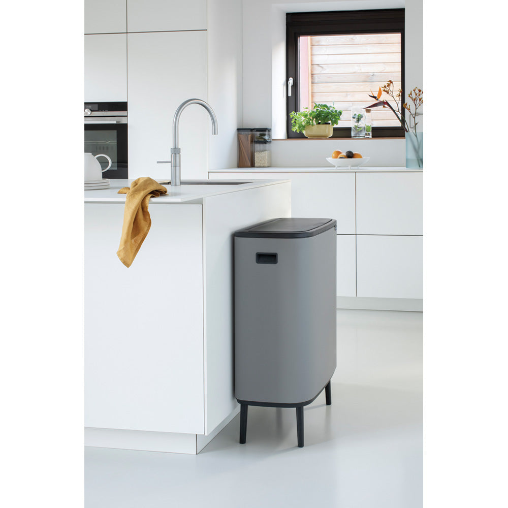 Bo Touch Bin Hi 2 x 30 litre - Mineral Concrete Grey