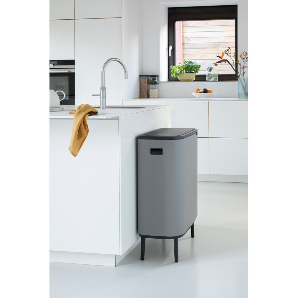 Bo Touch Bin Hi 60 litre - Mineral Concrete Grey