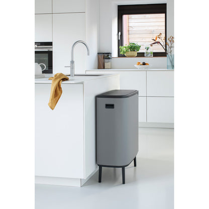 Bo Touch Bin Hi 60 litre - Mineral Concrete Grey