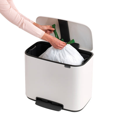 Bo Pedal Bin 36 Litre - White