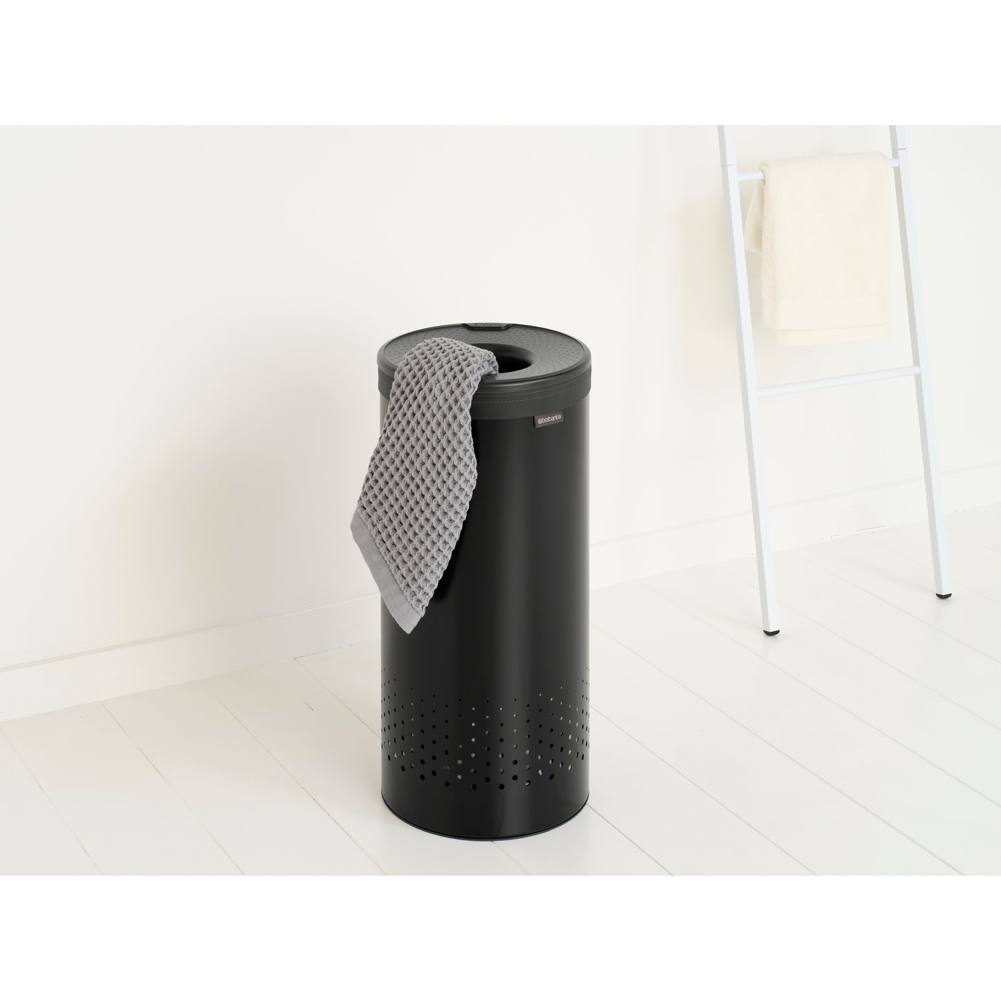 Laundry Bin 35 litre - Matt Black with Dark Grey Lid