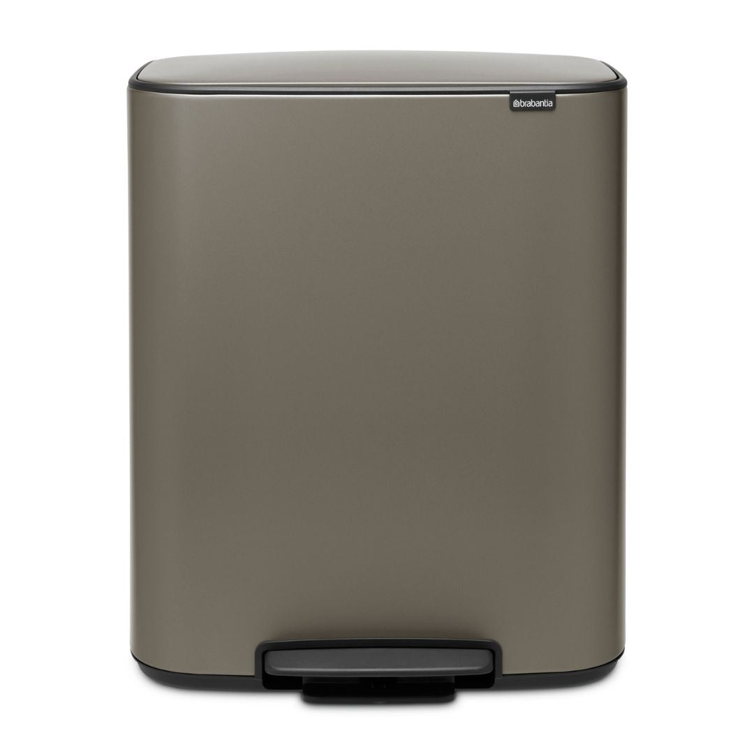 Bo Pedal Bin 2 x 30 litre - Platinum