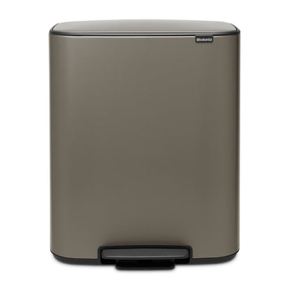 Bo Pedal Bin 2 x 30 litre - Platinum