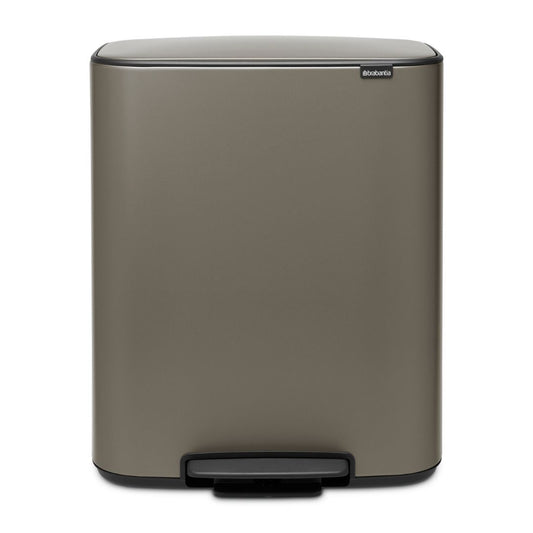 Bo Pedal Bin 2 x 30 litre - Platinum