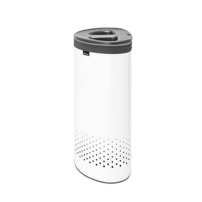 Laundry Bin 55 litre, Selector - White with Dark Grey Lid