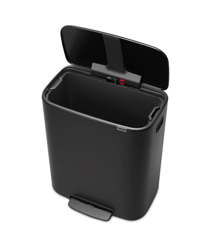 Bo Pedal Bin 60 litre - Matt Black