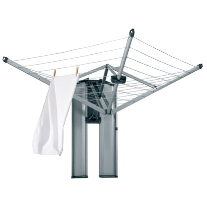 Wallfix - Fold away washing line (24m drying lines) with Steel protection/storage box