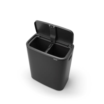 Bo Touch Bin 2 x 30 litre - Matt Black