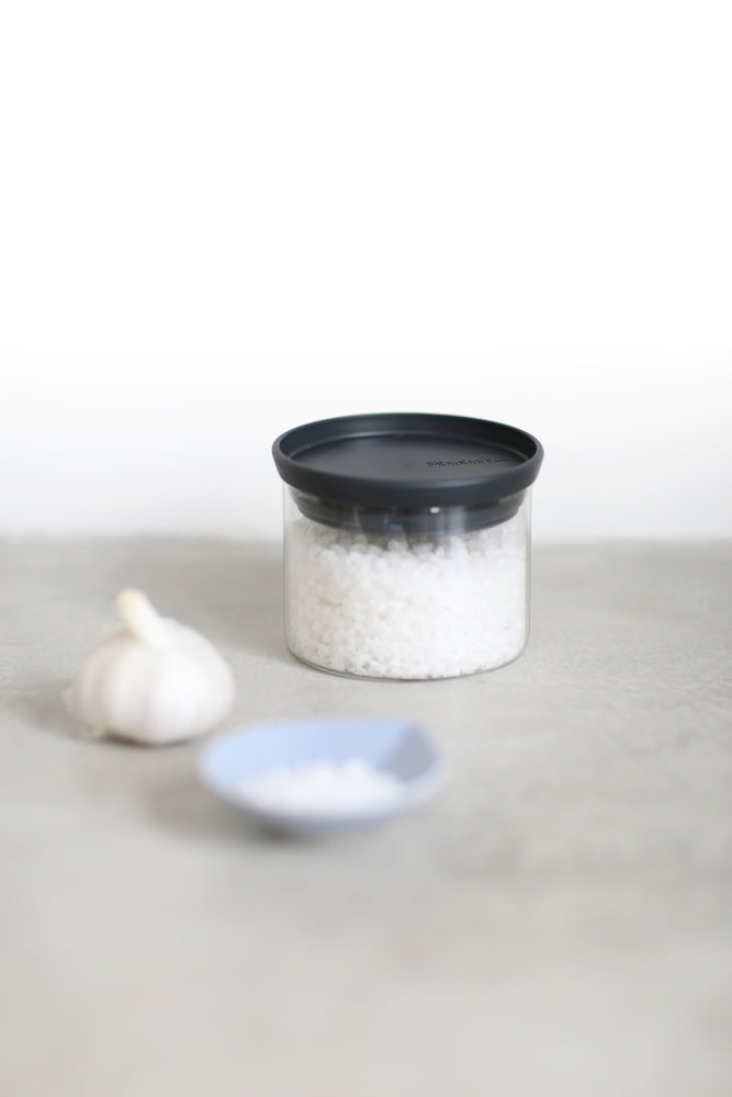 Stackable Glass Jar 0.3 litre - Dark Grey Lid