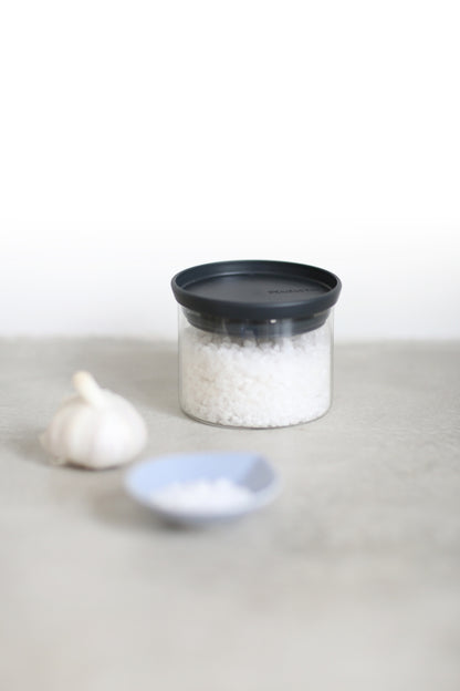 Stackable Glass Jar 0.3 litre - Dark Grey Lid