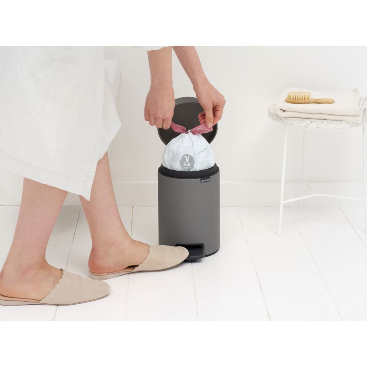 Pedal Bin NewIcon 3 Litre - Mineral Concrete Grey
