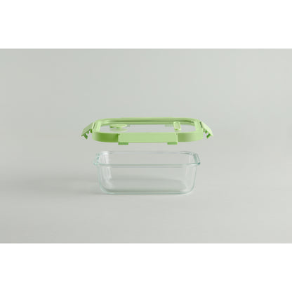 Glass Container Rectangular, 1050 ml - Green
