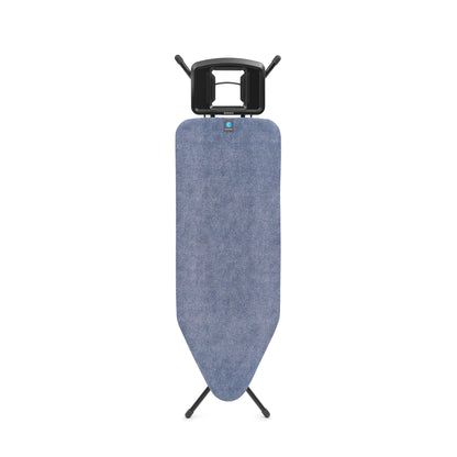 Ironing Board 124x45cm (C) Solid Steam Iron Rest - Denim Blue