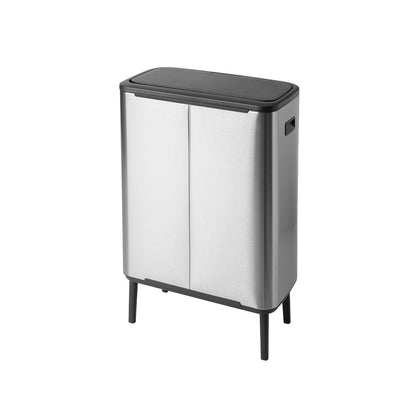 Bo Touch Bin Hi 2 x 30 litre - Matt Steel Fingerprint Proof