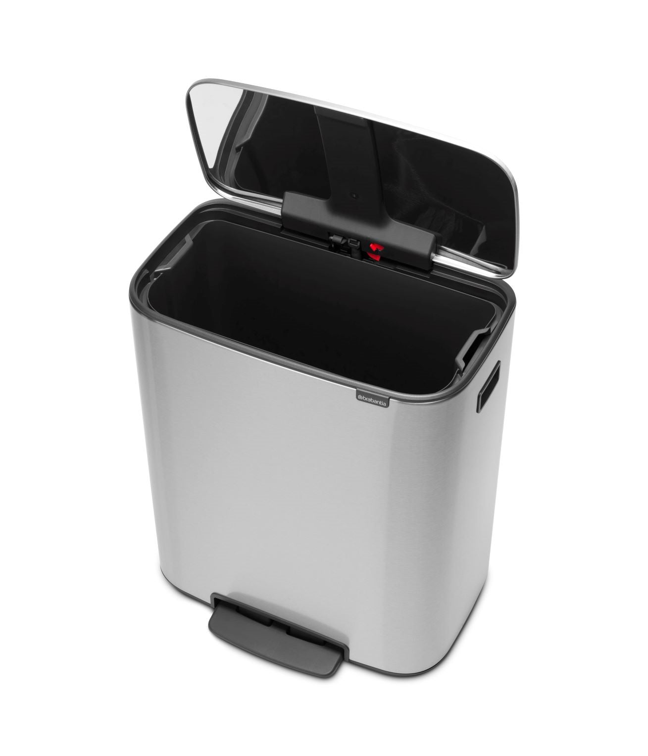Bo Pedal Bin 60 litre - Matt Steel Fingerprint Proof