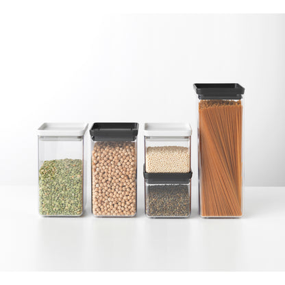 Tasty+ Square Canister 2.5 litre - Dark Grey Lid