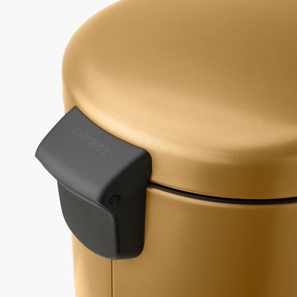 NewIcon Pedal Bin, 30 litre, Soft Closing, Plastic Inner Bucket - Warm Gold