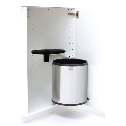 Built-In Bin 15 litre - Brilliant Steel