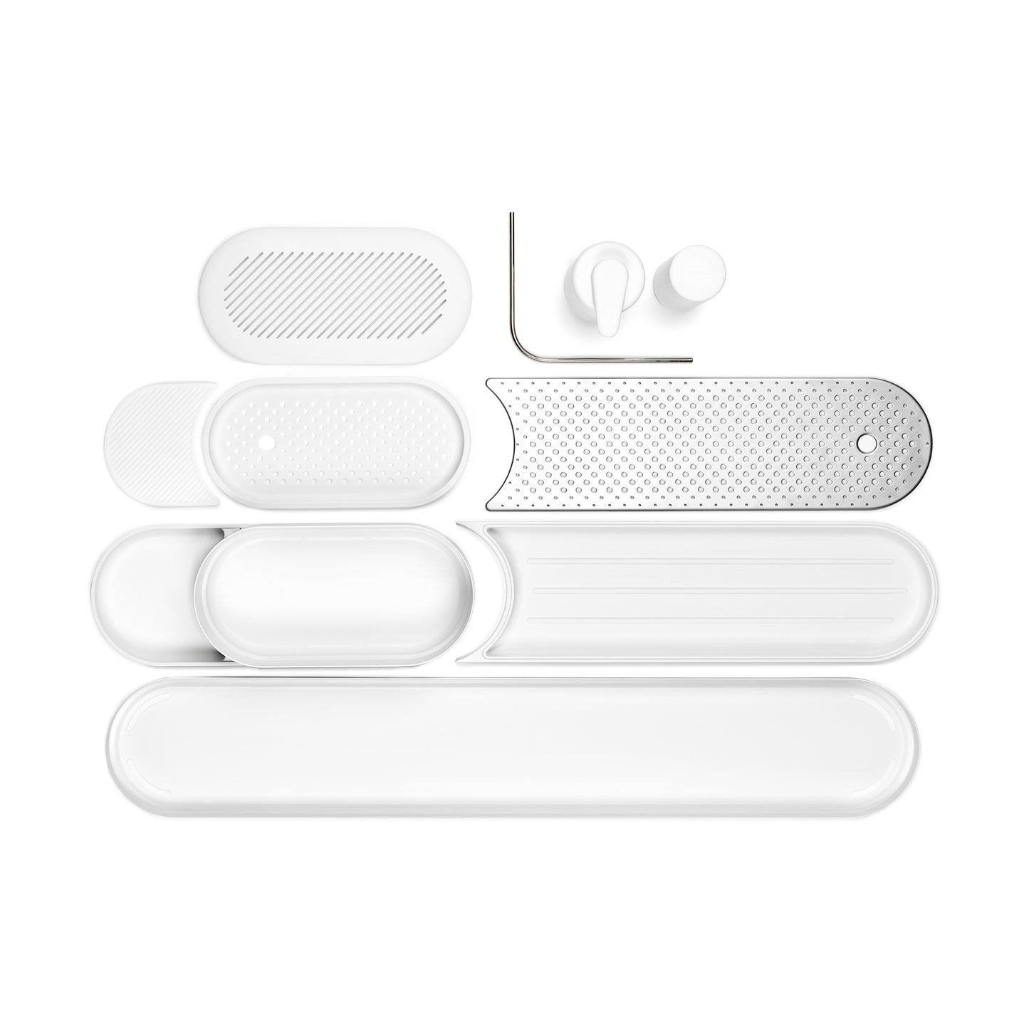 SinkStyle Organiser Set of 4 - Mineral Fresh White