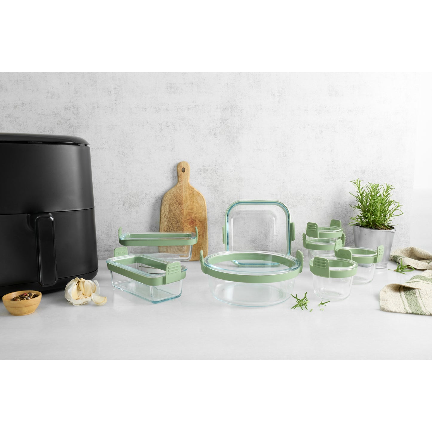 Air fryer Square Glass Dish - Transparent